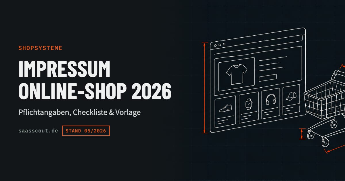 Impressum Online-Shop 2026: Pflichtangaben, Checkliste & Vorlage